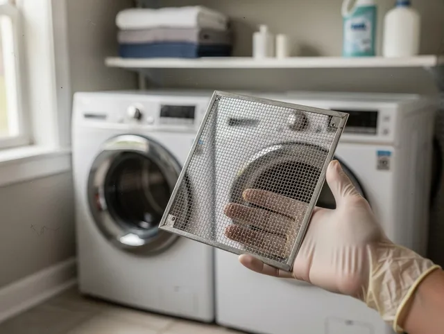 Ladera Ranch Dryer Vent Cleaning specialist performing detailed lint trap cleaning service in Ladera Ranch