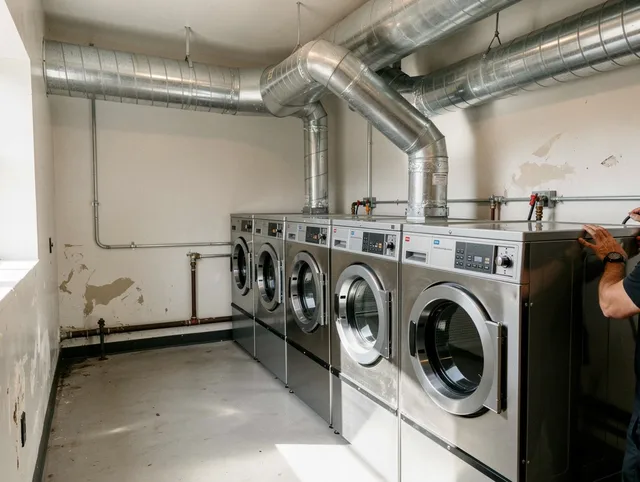 Ladera Ranch Dryer Vent Cleaning team performing large-scale commercial dryer vent cleaning in Ladera Ranch
